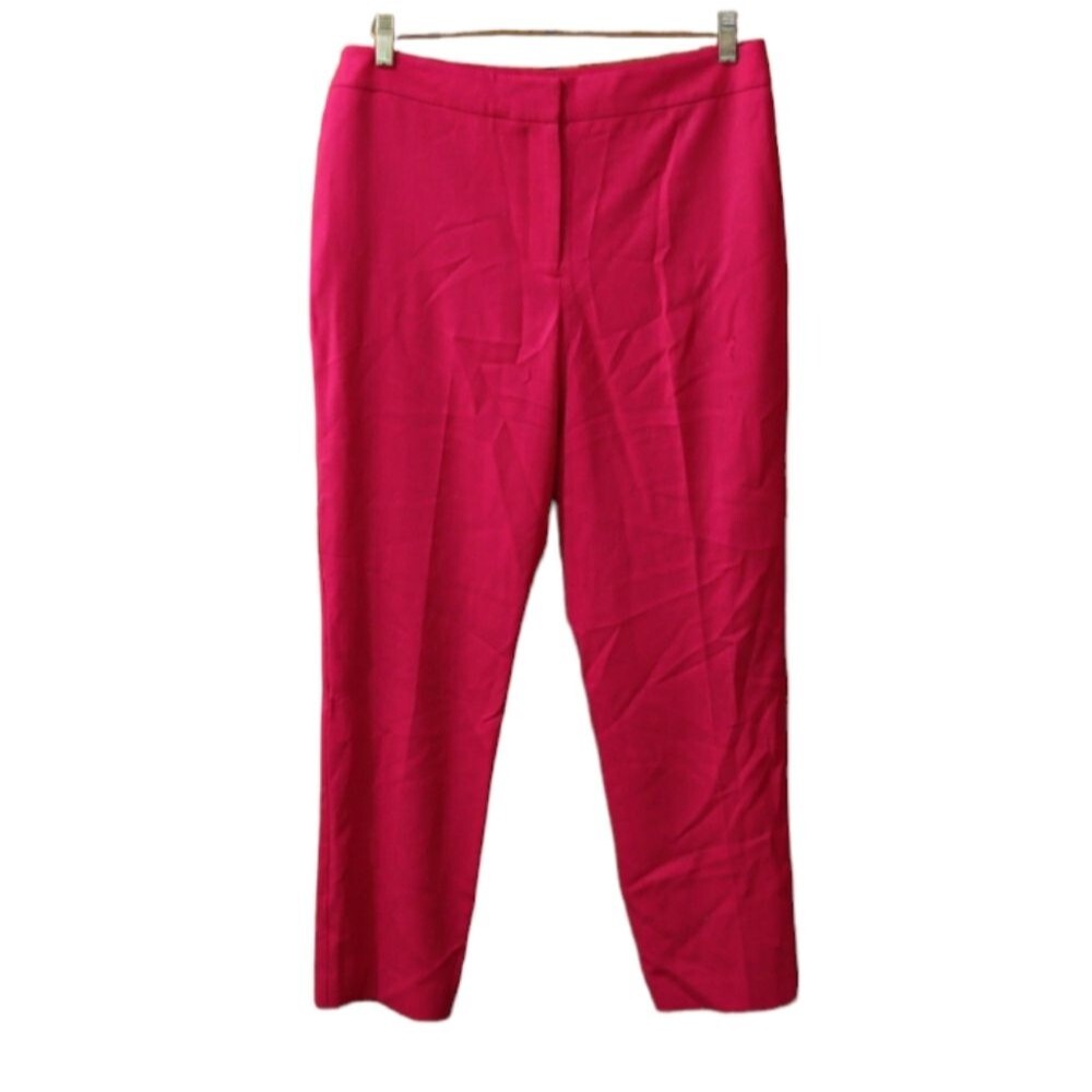 Talbots Hot Pink Wool Heritage Trousers 12 NWT Classic Career Tailored Pants